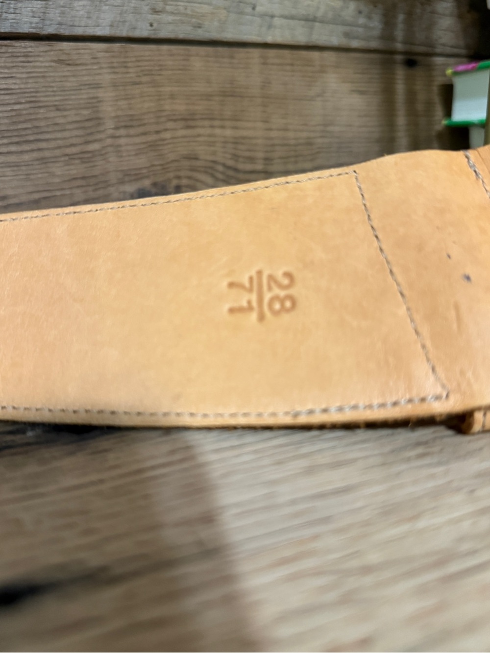 Banana Republic Wide Tan Leather Belt with Round Buckle - Picture 3 of 5